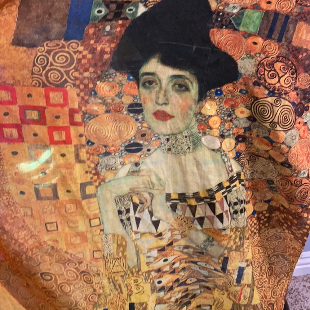 Woman in Gold painting on scarf